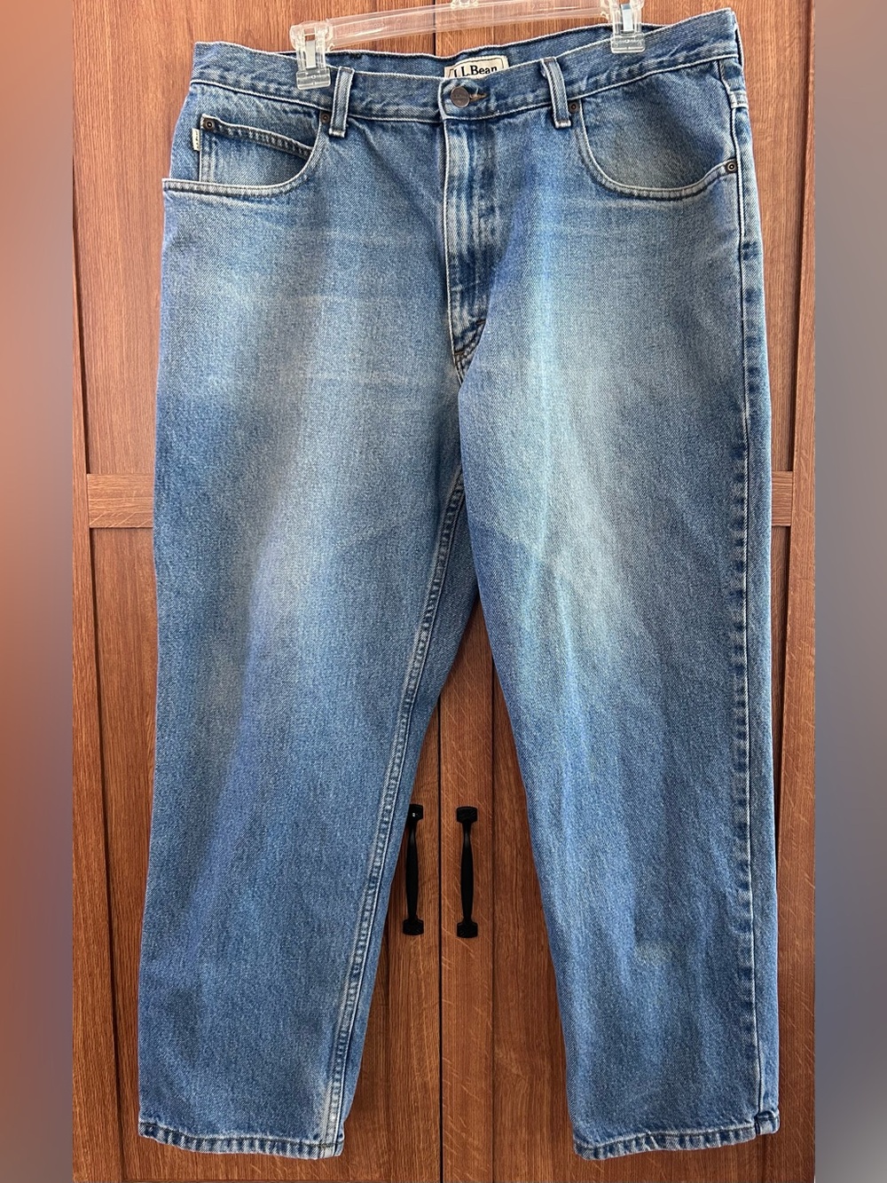 L.L. Bean Men's Straight-Leg Light Blue Jeans
